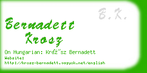 bernadett krosz business card